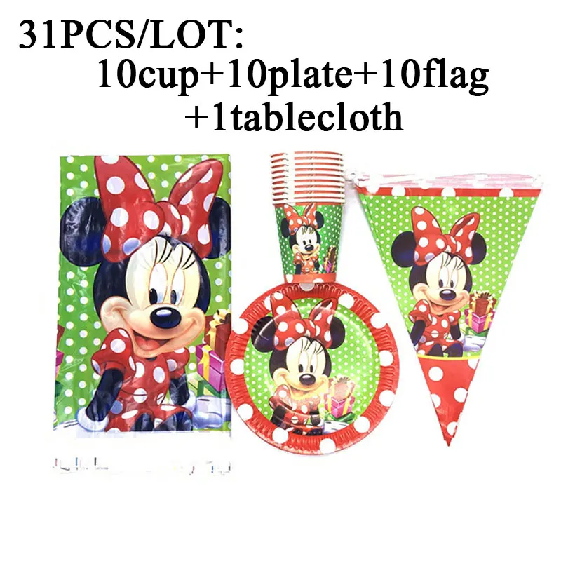 31PCS Disney Cartoon Red Minnie Mouse Theme Baby Birthday Party Supplies Decorations Kids Family Party Disposable Tableware Set
31PCS Disney Cartoon Red Minnie Mouse Theme Baby Birthday Party Supplies Decorations Kids Family Party Disposable Tableware Set
