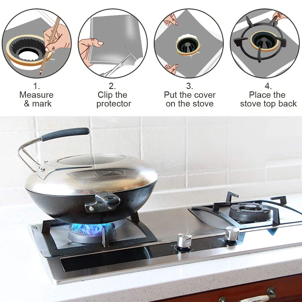 4/6/8PC Gas Stove Protector Stove Protector Cover Liner Gas Stove Stovetop Burner Protector Kitchen Accessories Mat Cooker Cover
4/6/8PC Gas Stove Protector Stove Protector Cover Liner Gas Stove Stovetop Burner Protector Kitchen Accessories Mat Cooker Cover