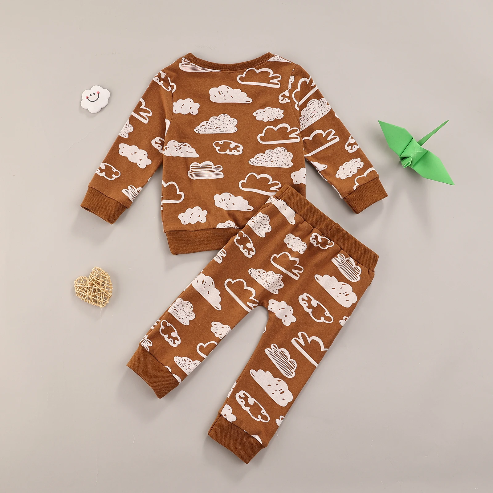 0-3 Years Unisex Baby Clothes Set, Rainbow/cloud Print Long Sleeve O-neck T-shirt+elastic Waist Trousers
0-3 Years Unisex Baby Clothes Set, Rainbow/cloud Print Long Sleeve O-neck T-shirt+elastic Waist Trousers