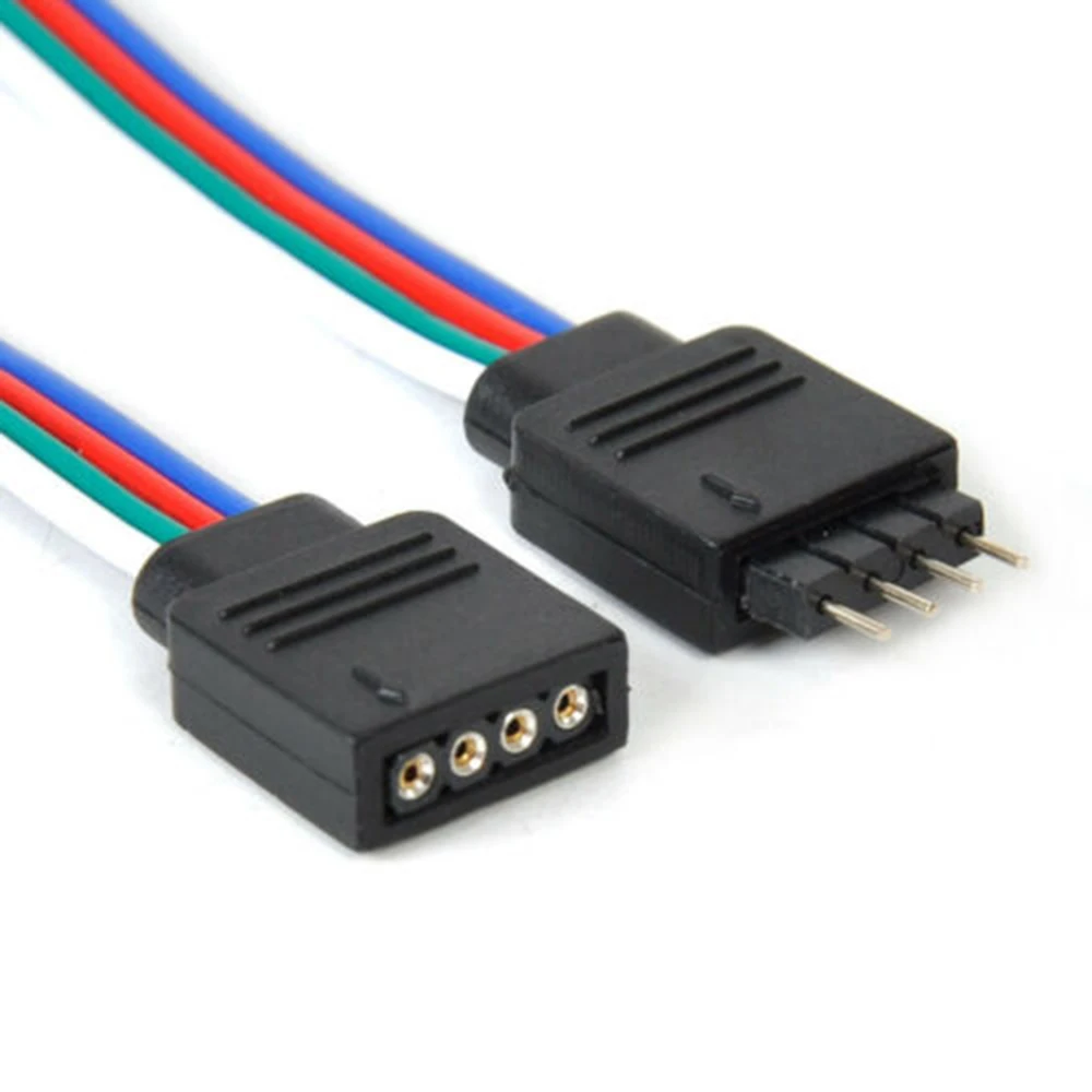 20 шт. мужской/женский 4 контактный Соединительный кабель для 3528 5050 SMD Светодиодная