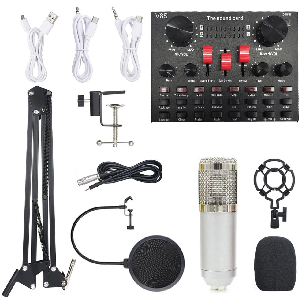 Professional Live Sound Card BM800 Microphone Set Audio Recording Equipments
Professional Live Sound Card BM800 Microphone Set Audio Recording Equipments