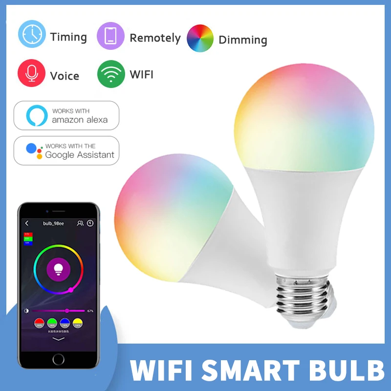 Умная Светодиодная лампа с регулировкой яркости, Wi-Fi, 10 Вт, E27, RGB, CW, светильник с Alexa, Google Home, Siri, с голосовым управлением для дома
Умная Светодиодная лампа с регулировкой яркости, Wi-Fi, 10 Вт, E27, RGB, CW, светильник с Alexa, Google Home, Siri, с голосовым управлением для дома