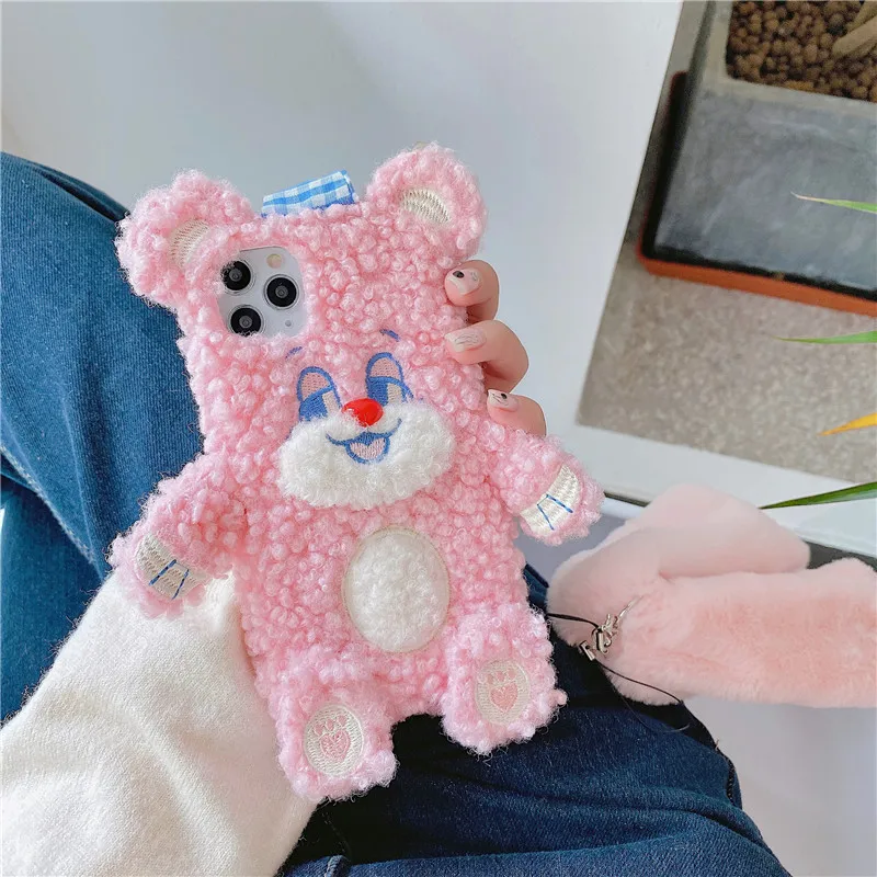 Korean Winter Furry Cartoon Bear Phone Case For iPhone 12 SE 2020 11Pro Max XS Max XR X 7 8plus Soft TPU Phone Back Cover
Korean Winter Furry Cartoon Bear Phone Case For iPhone 12 SE 2020 11Pro Max XS Max XR X 7 8plus Soft TPU Phone Back Cover