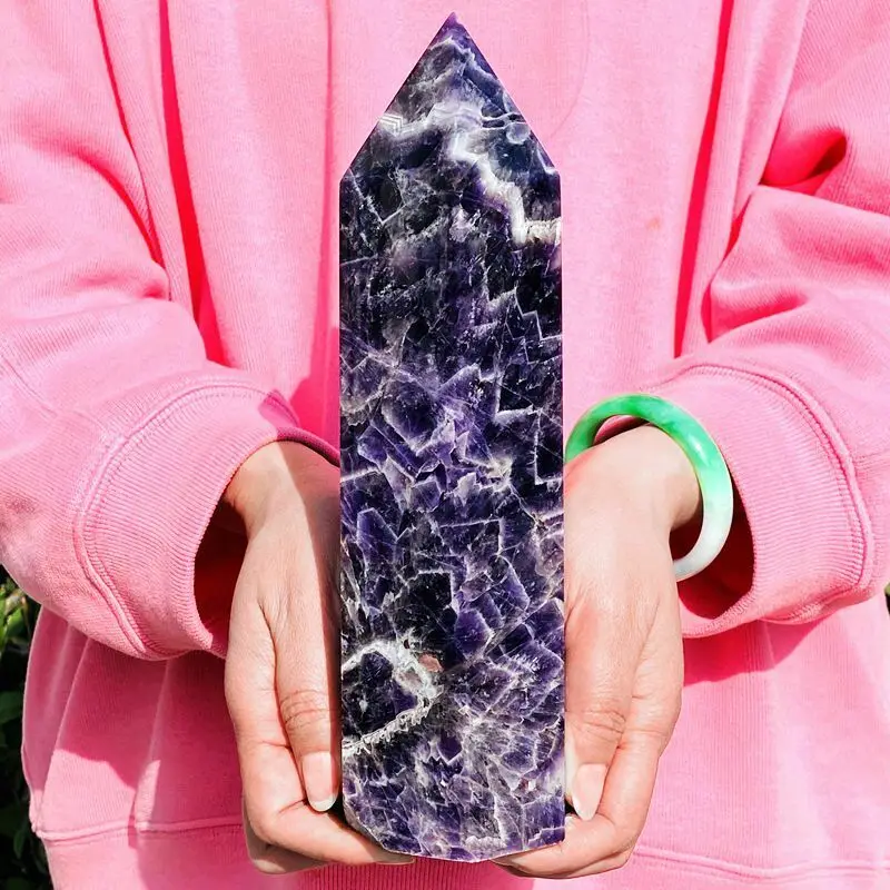 Natural Dream Amethyst obelisk Crystal Energy column Reiki healing
Natural Dream Amethyst obelisk Crystal Energy column Reiki healing