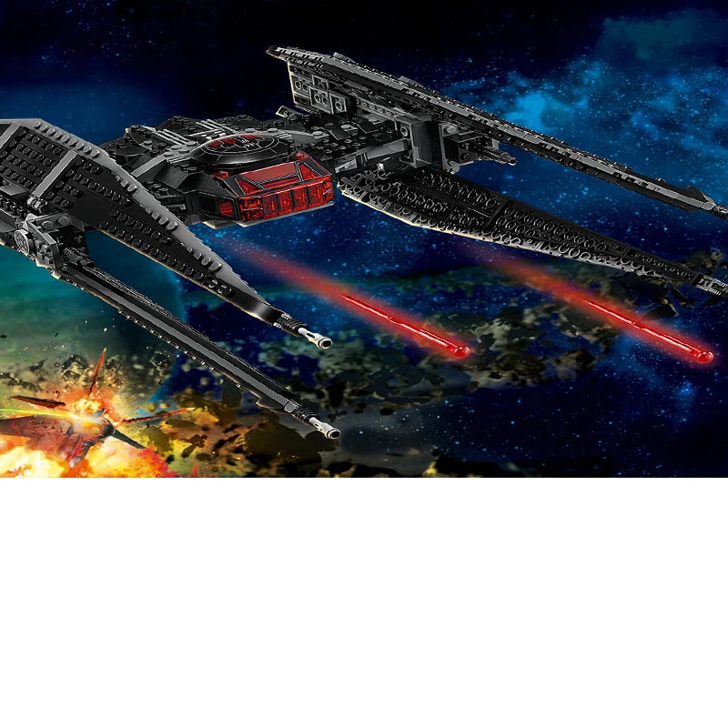 648+PCS Star Wars MOC The Force Awakens Series Kylo Ren Twin Ion Engines Fighter Building Blocks Bricks Kids Toys
648+PCS Star Wars MOC The Force Awakens Series Kylo Ren Twin Ion Engines Fighter Building Blocks Bricks Kids Toys