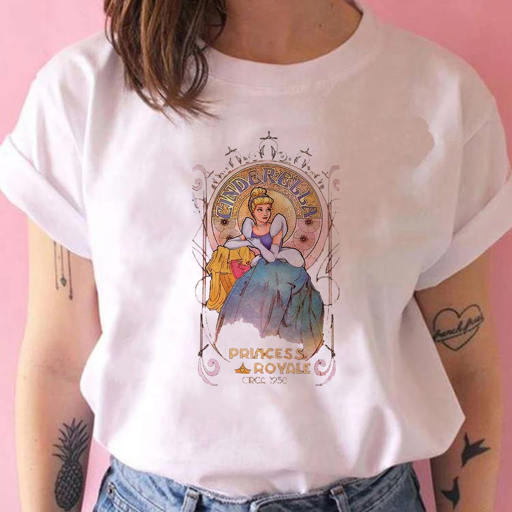 Disney Cinderella Women T Shirt Creative Cartoon T Shirt Princess royale Letter Printed Short Sleeve Streetwear Casual Tshirt
Disney Cinderella Women T Shirt Creative Cartoon T Shirt Princess royale Letter Printed Short Sleeve Streetwear Casual Tshirt