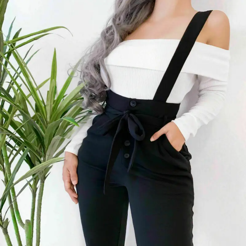 Fashion Women Loose Overalls Sleeveless Sling Jumpsuit Bib Dungarees Ladies Suspender High Waist Pencil Pants Playsuit Size S-XL
Fashion Women Loose Overalls Sleeveless Sling Jumpsuit Bib Dungarees Ladies Suspender High Waist Pencil Pants Playsuit Size S-XL