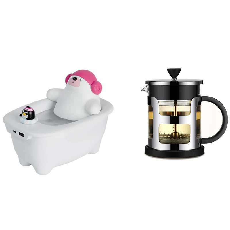 550Ml Air Humidifier USB Bear Shaped Essential Oil Aroma Diffuser & 1L French Press Stainless Steel Coffee Pot Maker 
550Ml Air Humidifier USB Bear Shaped Essential Oil Aroma Diffuser & 1L French Press Stainless Steel Coffee Pot Maker