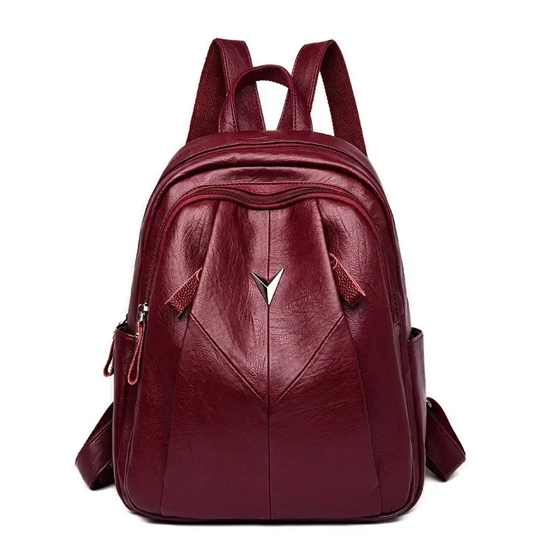 Korean Fashion High Quality Pu Leather Women Backpack 2021 New Large Capacity Leisure Solid Color Zipper Travel Bags
Korean Fashion High Quality Pu Leather Women Backpack 2021 New Large Capacity Leisure Solid Color Zipper Travel Bags