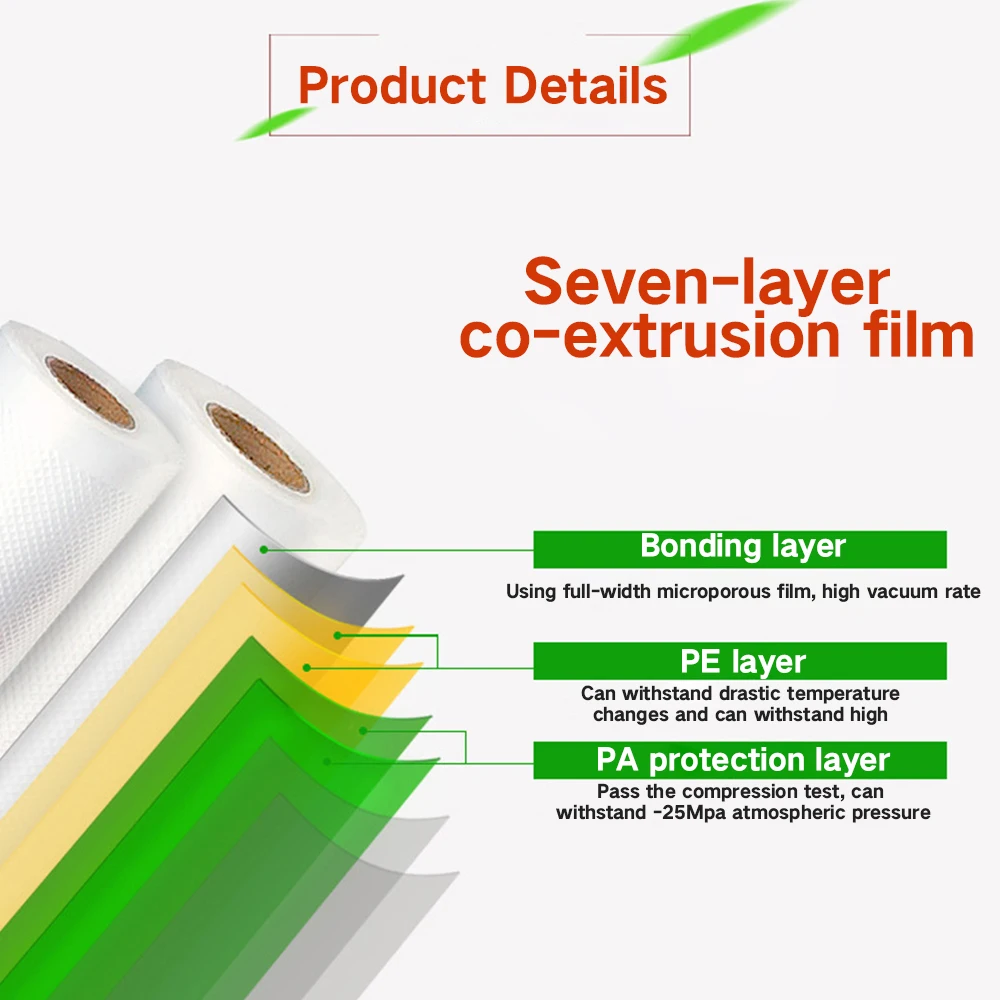 Vacuum Bags For Food Storage Bag Vacuum Packer Sealer Food Saver Fresh Long Keeping Roll Type Kitchen Fridge Storage Bag
Vacuum Bags For Food Storage Bag Vacuum Packer Sealer Food Saver Fresh Long Keeping Roll Type Kitchen Fridge Storage Bag