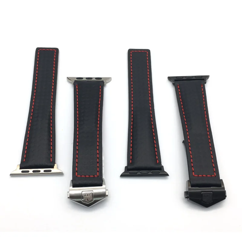 Watchband For Apple Series 6 5 44mm Genuine Leather Band Carbon Fiber Style Wrist Strap Bracelet For Apple iWatch Band 3 2 42mm
Watchband For Apple Series 6 5 44mm Genuine Leather Band Carbon Fiber Style Wrist Strap Bracelet For Apple iWatch Band 3 2 42mm