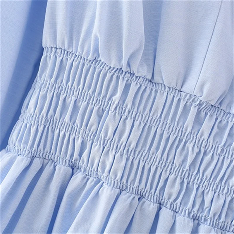 TRAF Women Fashion Summer 2021 V-neck Solid Color Slim Stretch Waist Long Sleeve Short Dress Streetwear 
TRAF Women Fashion Summer 2021 V-neck Solid Color Slim Stretch Waist Long Sleeve Short Dress Streetwear