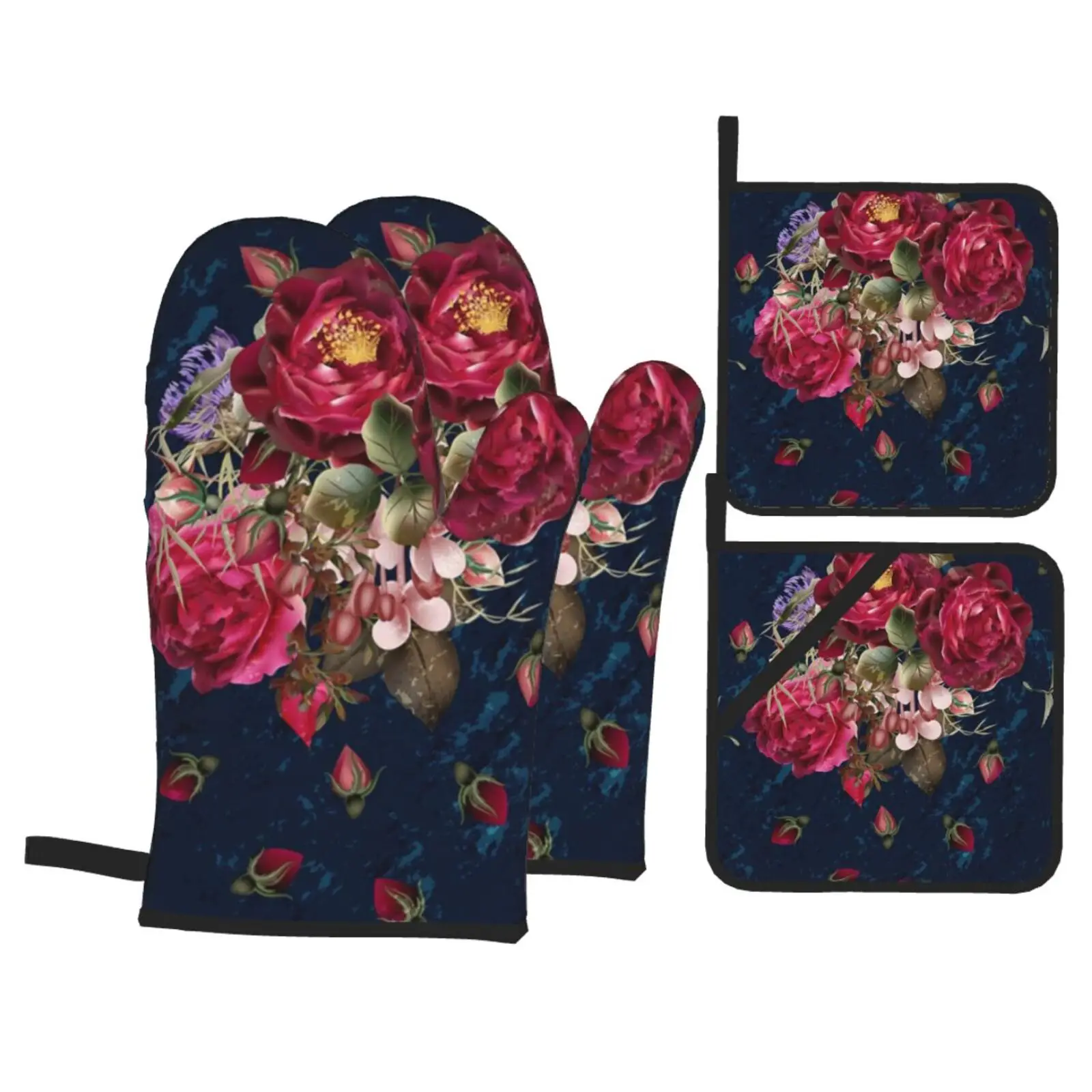 4-piece Set Potholders Original Oven Kitchen Glove For Baking Gloves and Mittens Hot Grip Heat Resistant Mitts Bakeware Dining
4-piece Set Potholders Original Oven Kitchen Glove For Baking Gloves and Mittens Hot Grip Heat Resistant Mitts Bakeware Dining