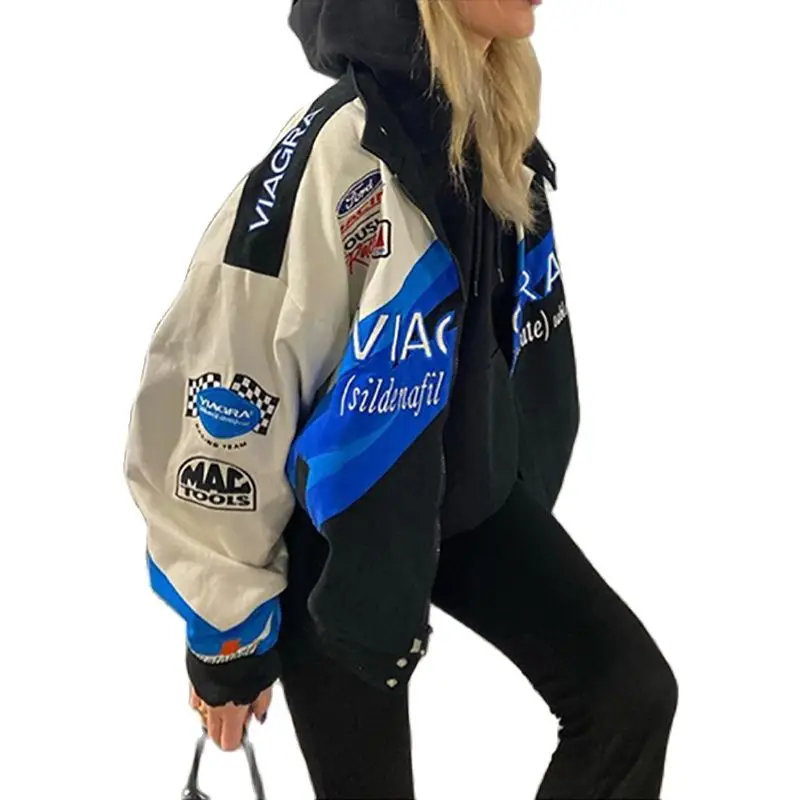 FAKUNTN Woman Jacket Bluel Loose Jacket New Sports Style Bomber Jacket Women Colorblock Coat Women 2021 Spring and Autumn
FAKUNTN Woman Jacket Bluel Loose Jacket New Sports Style Bomber Jacket Women Colorblock Coat Women 2021 Spring and Autumn