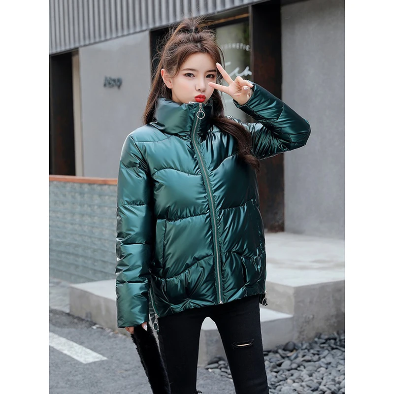 2020 New Parkas Women's Down Cotton Coat Winter Jacket Lady Cotton-padded Zipper Glossy Winter Thick Warm Jacket Outwear
2020 New Parkas Women's Down Cotton Coat Winter Jacket Lady Cotton-padded Zipper Glossy Winter Thick Warm Jacket Outwear