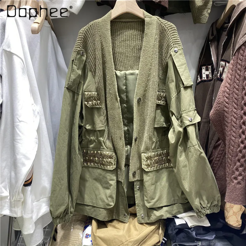 2021 Autumn Winter New European Style Stitching Fashion Solid Color Single-Breasted Cardigan Jacket Long-Sleeved Streetwear Coat
2021 Autumn Winter New European Style Stitching Fashion Solid Color Single-Breasted Cardigan Jacket Long-Sleeved Streetwear Coat