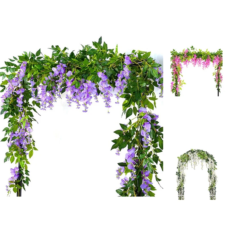 2Pcs 7Ft/Pcs Artificial Wisteria Vine, Flower Garland Wisteria Vine Rattan Hanging Flowers for Outdoor Ceremony
2Pcs 7Ft/Pcs Artificial Wisteria Vine, Flower Garland Wisteria Vine Rattan Hanging Flowers for Outdoor Ceremony