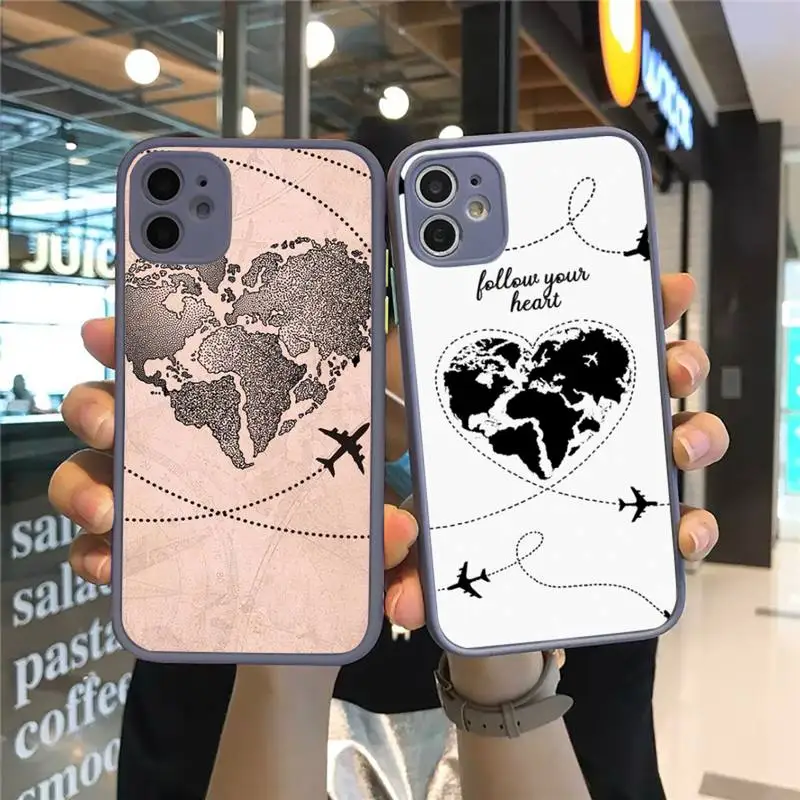 World Map Travel Phone Case Matte Transparent for iPhone 7 8 11 12 s mini pro X XS XR MAX Plus cover funda shell
World Map Travel Phone Case Matte Transparent for iPhone 7 8 11 12 s mini pro X XS XR MAX Plus cover funda shell