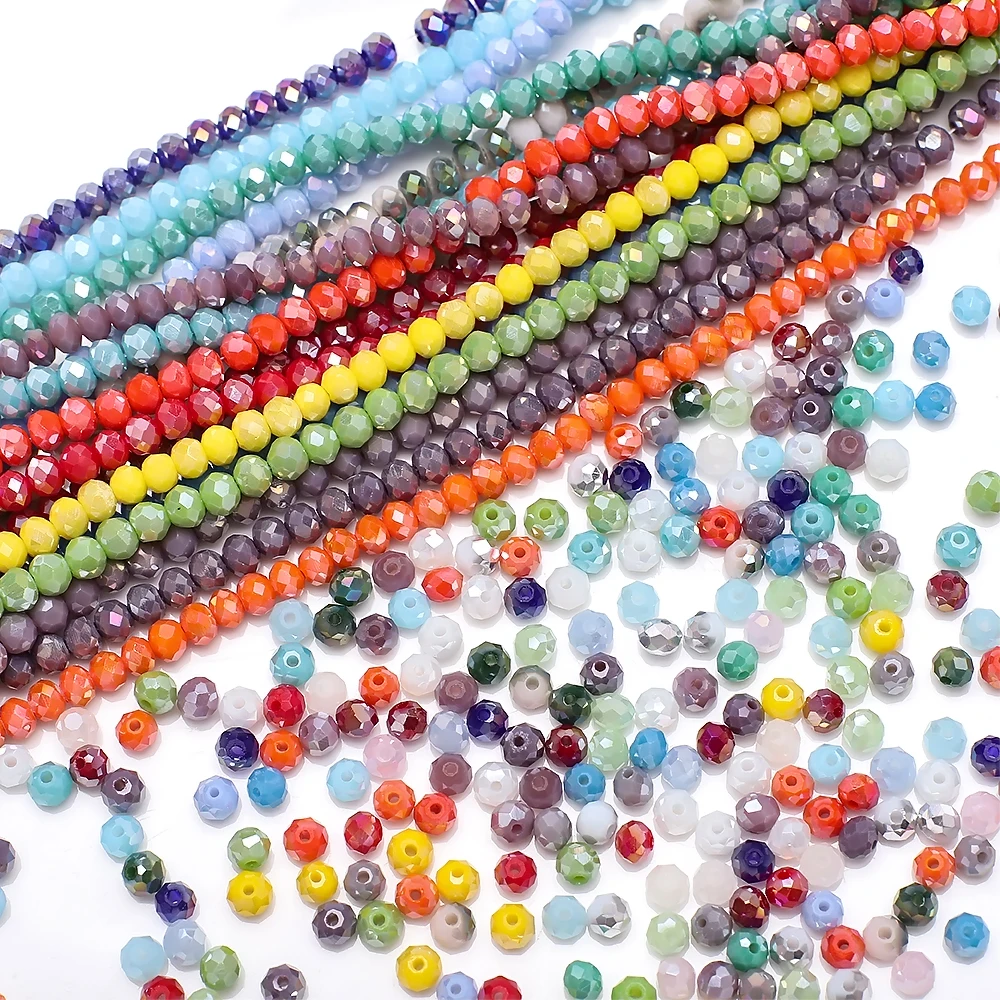 4/6/8mm AB Rondelle Crystal Beads Faceted Glass Round Beaded For DIY Making Jewelry Accessories Needlework Wholesale In Bulk
4/6/8mm AB Rondelle Crystal Beads Faceted Glass Round Beaded For DIY Making Jewelry Accessories Needlework Wholesale In Bulk