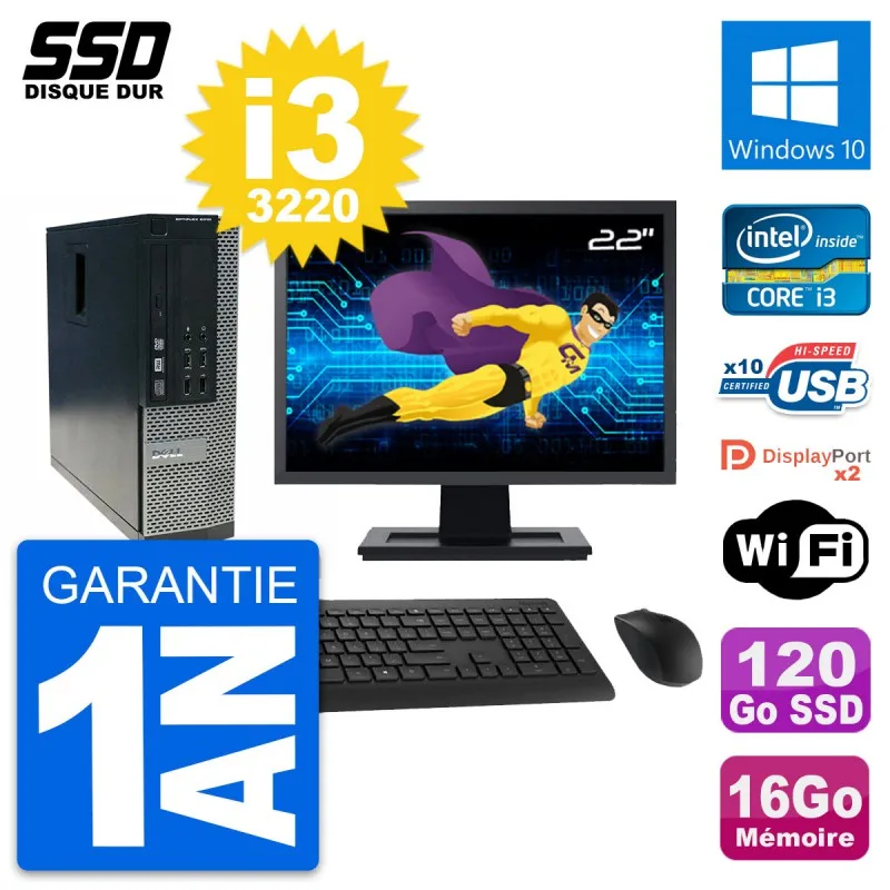ПК Dell 9010 SFF screen 22 "Intel Core i3-3220 RAM GB SSD Windows 10 Wifi | Компьютеры и офис
