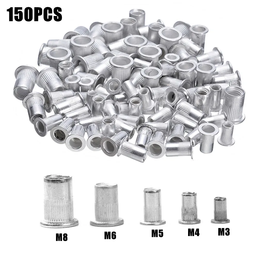 150pcs M3 M4 M5 M6 M8 Aluminum Alloy Rivnut Flat Head Threaded Rivet Insert Nutsert Cap Rivet Nut
150pcs M3 M4 M5 M6 M8 Aluminum Alloy Rivnut Flat Head Threaded Rivet Insert Nutsert Cap Rivet Nut