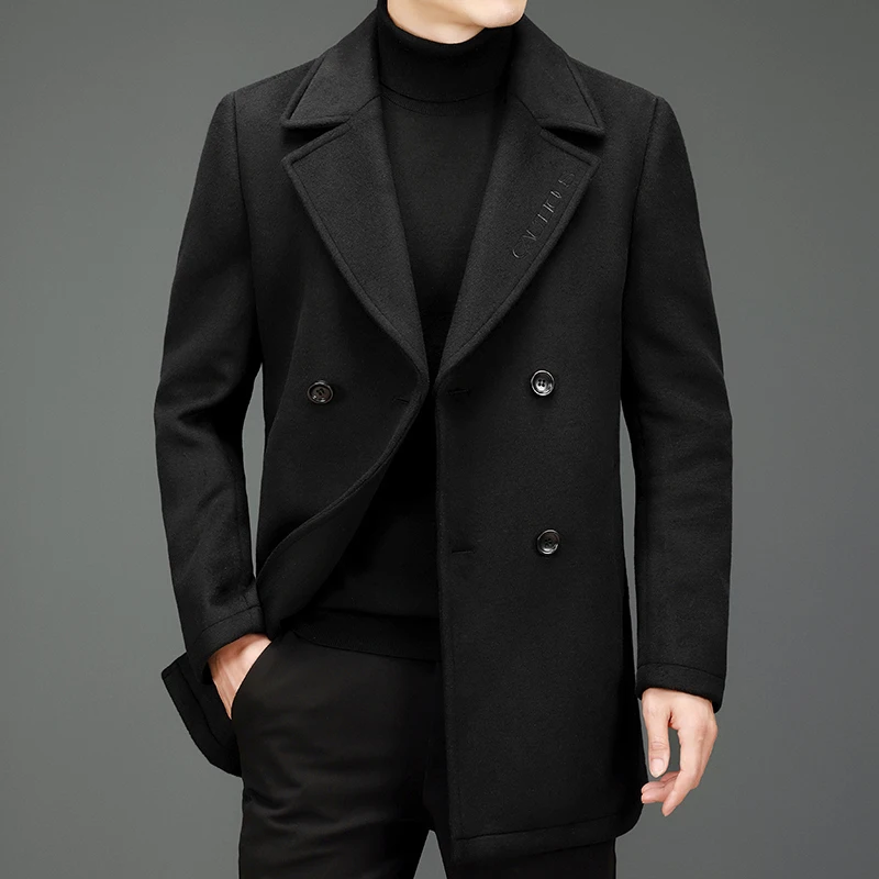 Winter Wool Blends Jacket Men's Mid-length Lapel Thick Warm Casual Business Trench Coat Streetwear Overcoat Social Male Clothing
Winter Wool Blends Jacket Men's Mid-length Lapel Thick Warm Casual Business Trench Coat Streetwear Overcoat Social Male Clothing