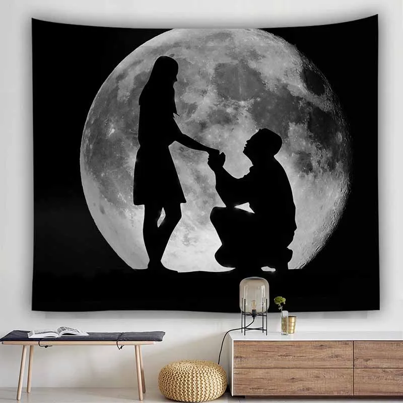 Black White Character Shadow Star Moon Tapestry Wall Hanging Dorm Backdrop Decor Hippie Tapestry Wall Cloth Psychedelic Tapestry 
Black White Character Shadow Star Moon Tapestry Wall Hanging Dorm Backdrop Decor Hippie Tapestry Wall Cloth Psychedelic Tapestry