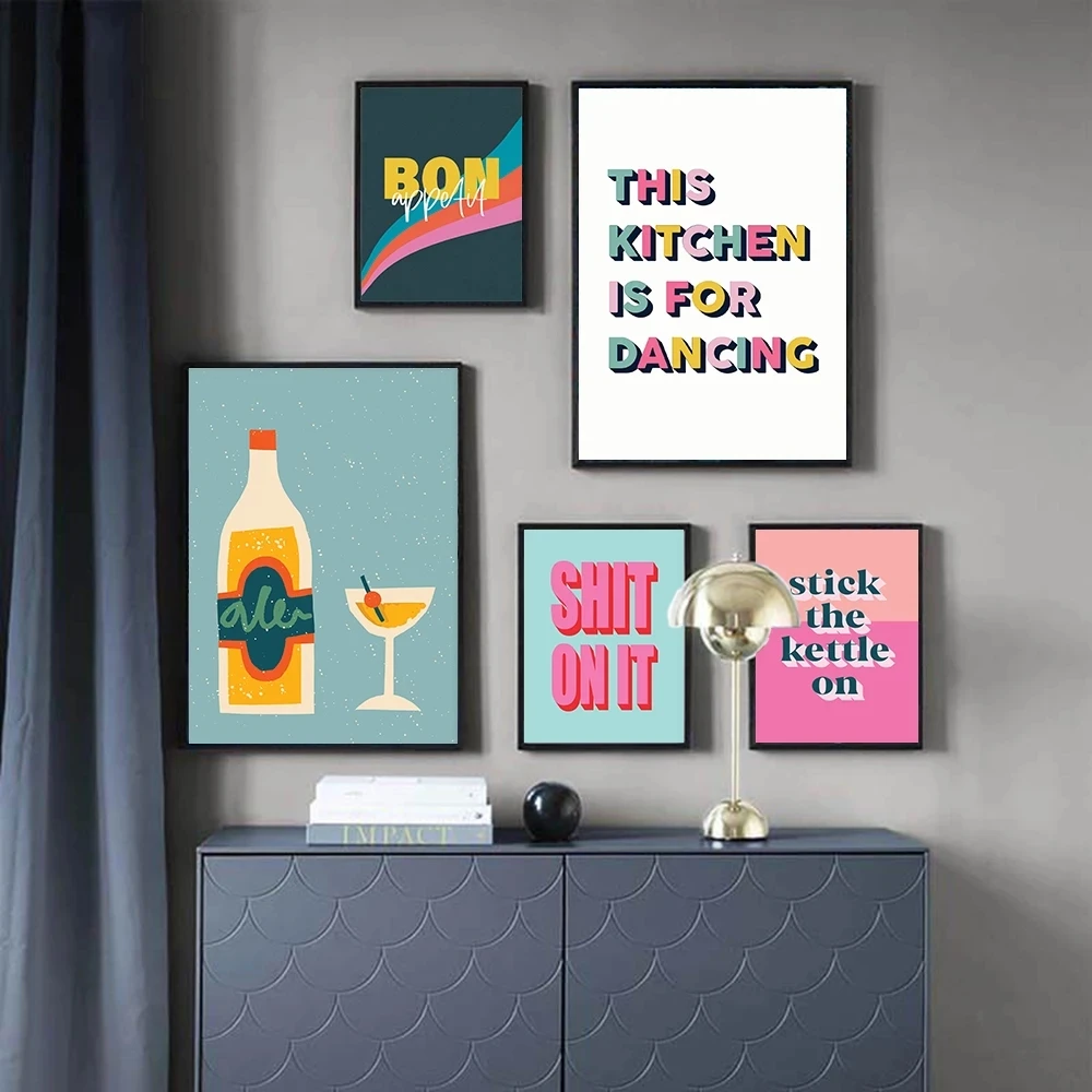 This Kitchen Is for Dancing Wall Art Print And Posters Colourful Retro Canvas Painting Funny Living Room Nursery Home Decoration
This Kitchen Is for Dancing Wall Art Print And Posters Colourful Retro Canvas Painting Funny Living Room Nursery Home Decoration