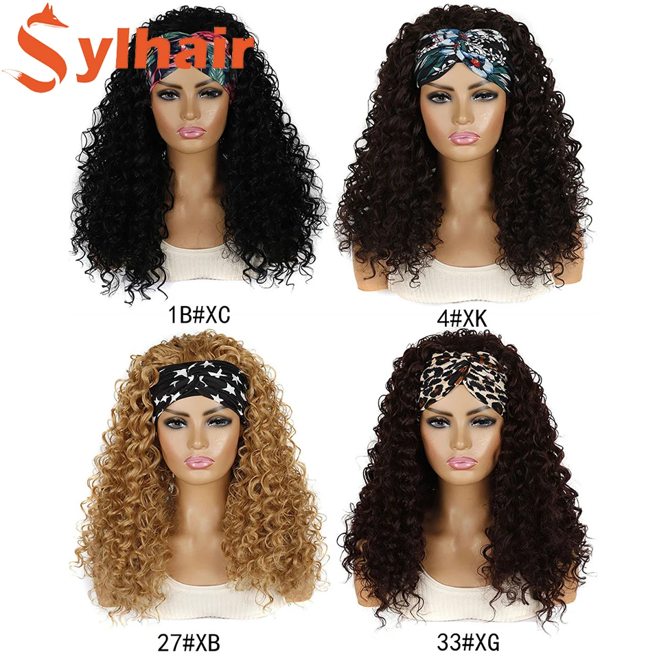 Sylhair Afro Kinky Curly Synthetic Hair Wig Silk Headband Wigs for Women Hair for Black Women Daily Cosplay Synthetic Wig
Sylhair Afro Kinky Curly Synthetic Hair Wig Silk Headband Wigs for Women Hair for Black Women Daily Cosplay Synthetic Wig