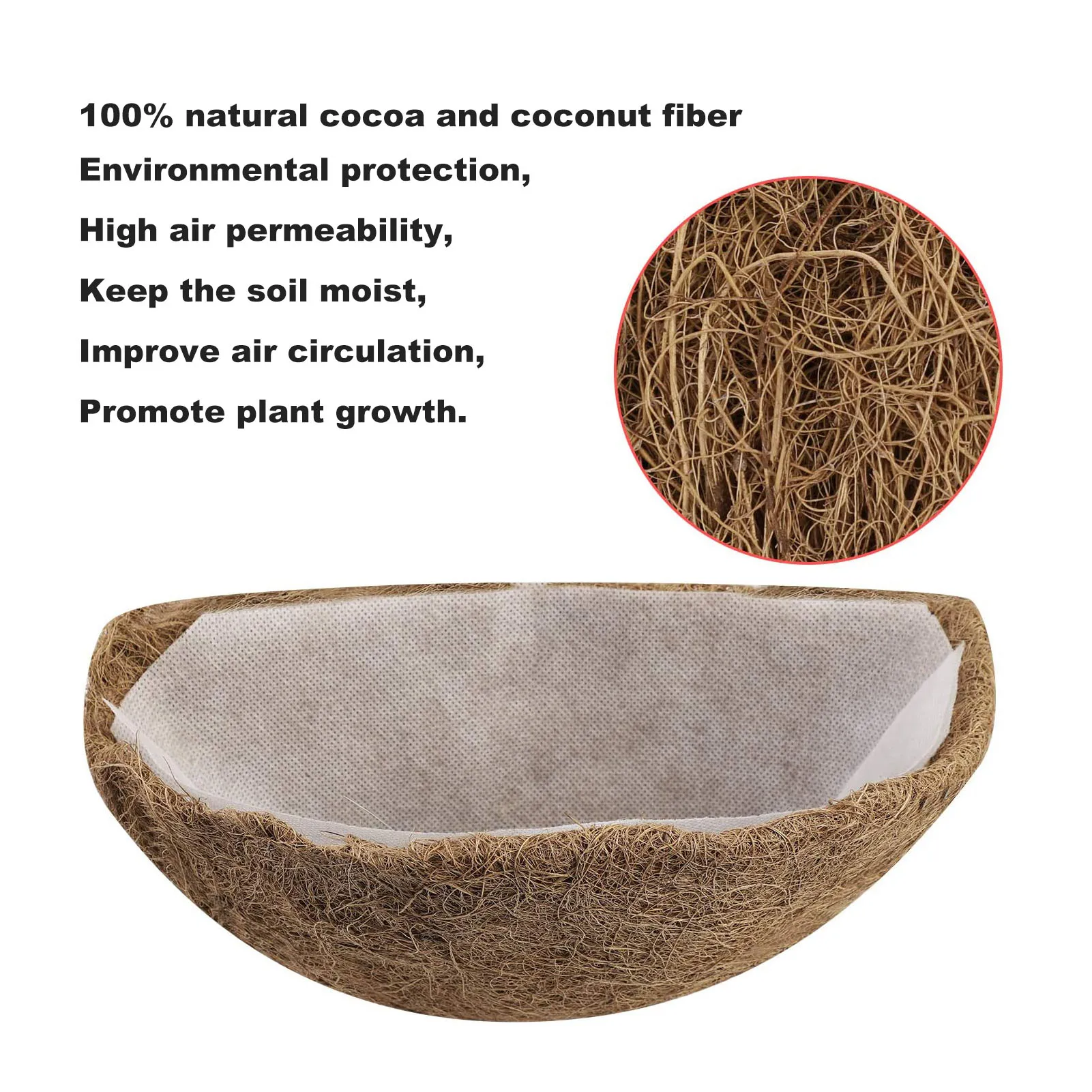 NEW Coco Coir Liner Fiber Replacement Liner For Flower Pots Balcony Planting Coconut Palm Wall Hanging Flower Pot Garden Decor
NEW Coco Coir Liner Fiber Replacement Liner For Flower Pots Balcony Planting Coconut Palm Wall Hanging Flower Pot Garden Decor