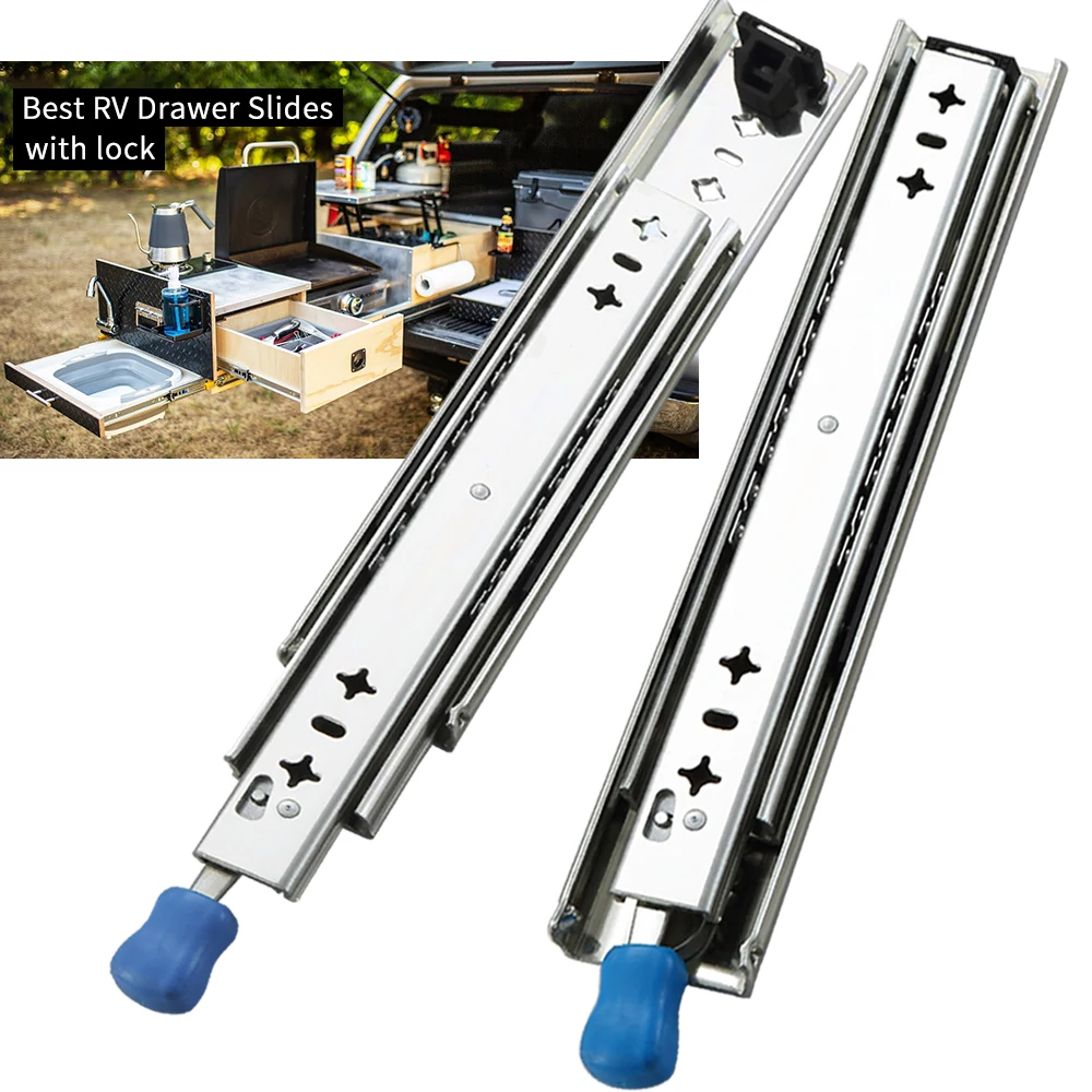 CXHIIA Heavy Duty Locking Drawer Slides Full Extension Runners With Lock 22 Inch 500mm Side Mount Ball Bearing Rails Track Glide
CXHIIA Heavy Duty Locking Drawer Slides Full Extension Runners With Lock 22 Inch 500mm Side Mount Ball Bearing Rails Track Glide