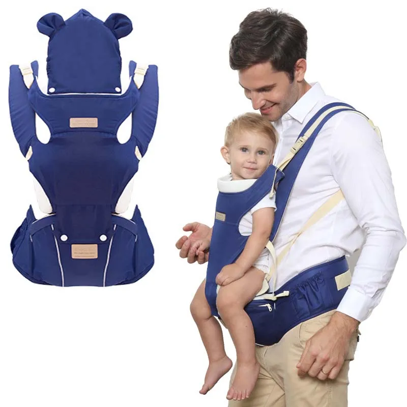 

Эргономичная переноска для детей 0-36 месяцев, дышащий рюкзак-кенгуру для переноски спереди и спереди, слинг на талию с табуретом, детский Хип...