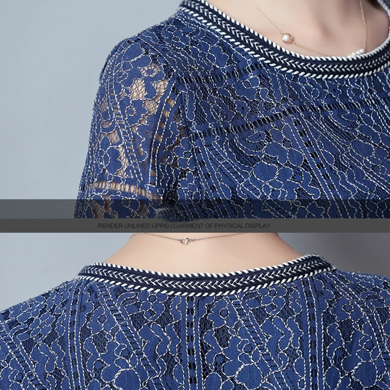 LJSXLS 2021 Summer Lace Base Tops T Shirt Women Korean Loose Half Sleeve Tee Shirt Femme Solid Elegant O-Neck Blue Women Clothes
LJSXLS 2021 Summer Lace Base Tops T Shirt Women Korean Loose Half Sleeve Tee Shirt Femme Solid Elegant O-Neck Blue Women Clothes