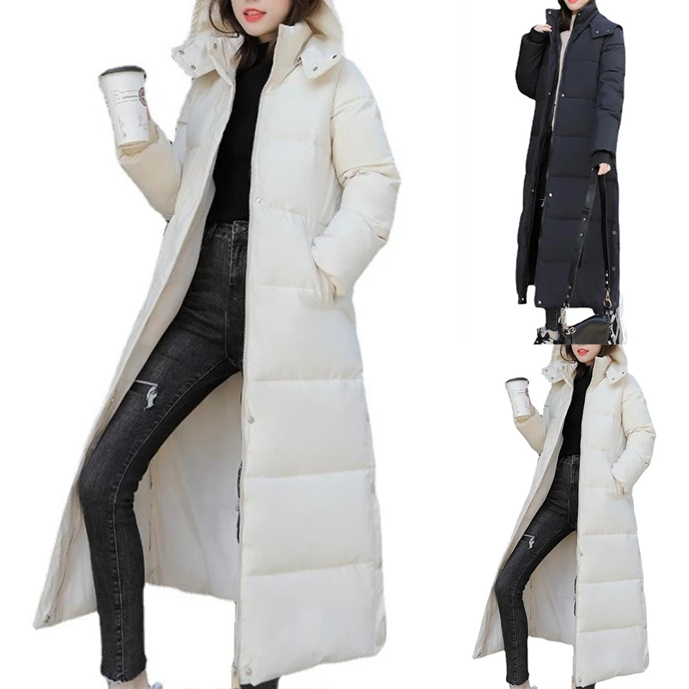 Women's Winter Long Parka Quilted Jacket Hooded Ladies Warm Padded Puffer Coat Casual Outwearing Plain Clothes Extra Long Wear
Women's Winter Long Parka Quilted Jacket Hooded Ladies Warm Padded Puffer Coat Casual Outwearing Plain Clothes Extra Long Wear