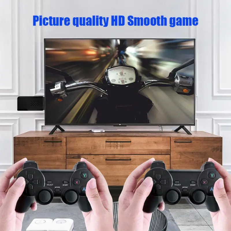 ТВ 4K HDMI-совместимая игровая консоль двойной беспроводной контроллер геймпад встроенные 1 Вт + классические игры ретро игровая консоль
ТВ 4K HDMI-совместимая игровая консоль двойной беспроводной контроллер геймпад встроенные 1 Вт + классические игры ретро игровая консоль