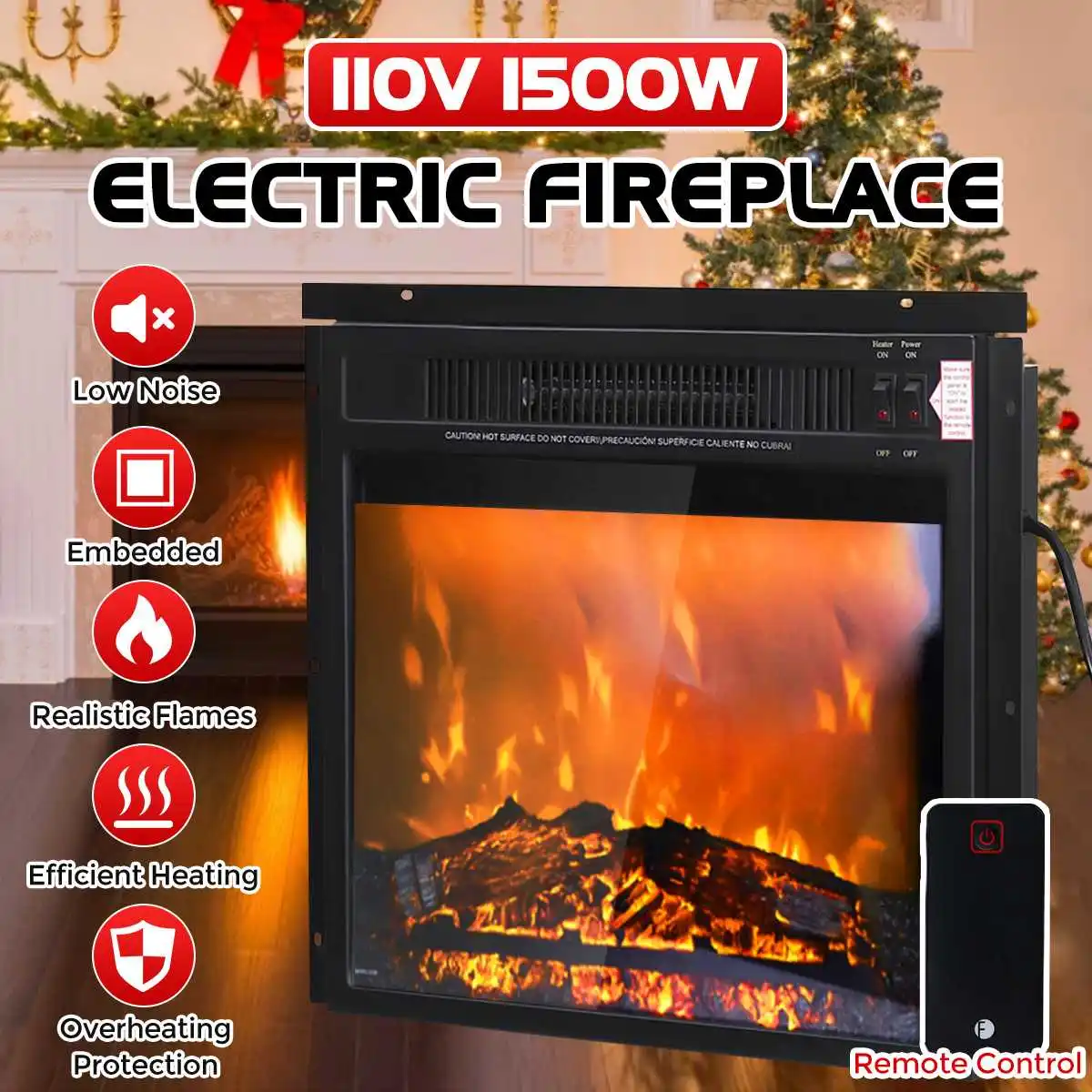 US Fast-shipping 1500W Embedded Electric Fireplace Insert Heater Glass View LED Simulate Flame Effect Lights + Remote Control
US Fast-shipping 1500W Embedded Electric Fireplace Insert Heater Glass View LED Simulate Flame Effect Lights + Remote Control