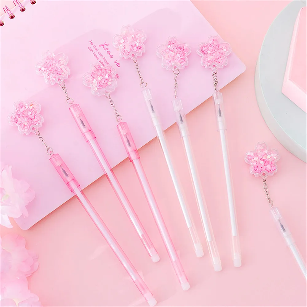 4pcs Cute Cherry Blossom Gel Pens 0.38mm Black Ink Needle Gel Pens Kawaii Stationery Pink School Supplies Kids Gifts
4pcs Cute Cherry Blossom Gel Pens 0.38mm Black Ink Needle Gel Pens Kawaii Stationery Pink School Supplies Kids Gifts