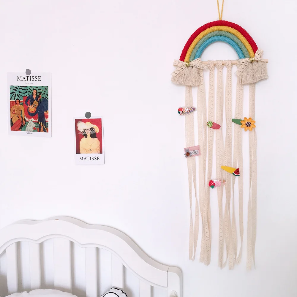 INS Style Macrame Rainbow Cloud Hanging Decoration Handmade Woven Kids Baby Girl Children's Room Wall Hanging Decoration 
INS Style Macrame Rainbow Cloud Hanging Decoration Handmade Woven Kids Baby Girl Children's Room Wall Hanging Decoration