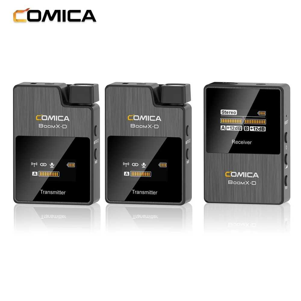 COMICA BoomX-D D2 Один триггер-два 2,4G Цифровая Беспроводная микрофонная система 50 м эффективный диапазон 3,5 мм Интерфейс для DSLR камер
COMICA BoomX-D D2 Один триггер-два 2,4G Цифровая Беспроводная микрофонная система 50 м эффективный диапазон 3,5 мм Интерфейс для DSLR камер