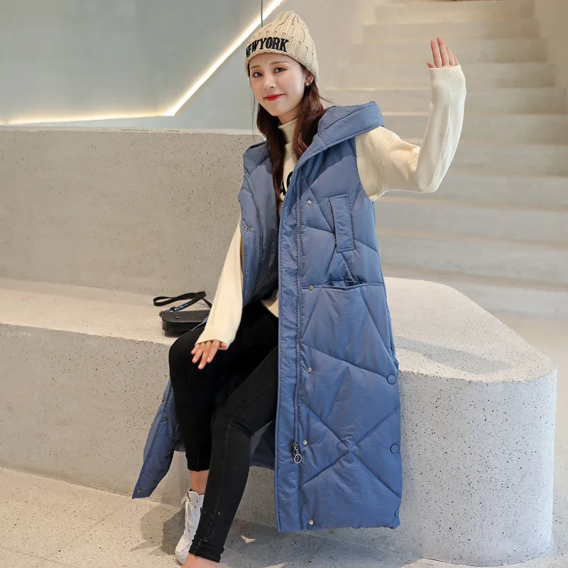New 2021 Fashion Slim Fit Long Vest Women Thicken Cotton Padded Women Winter Vest Sleeveless Jacket Women Waistcoat
New 2021 Fashion Slim Fit Long Vest Women Thicken Cotton Padded Women Winter Vest Sleeveless Jacket Women Waistcoat