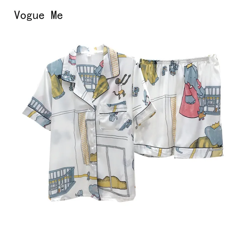 Viscose Fiber Summer Thin Women's Short-Sleeved Shorts Suit Fashion Leisure Tops Bath Clothes Homewear Sleepwear Nightdress
Viscose Fiber Summer Thin Women's Short-Sleeved Shorts Suit Fashion Leisure Tops Bath Clothes Homewear Sleepwear Nightdress