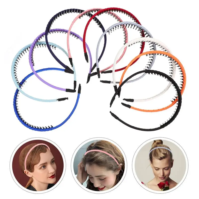 10Pcs Headband Fashion Plastic Nonslip Stylish Teeth Comb Headdress Hair Accessories
10Pcs Headband Fashion Plastic Nonslip Stylish Teeth Comb Headdress Hair Accessories