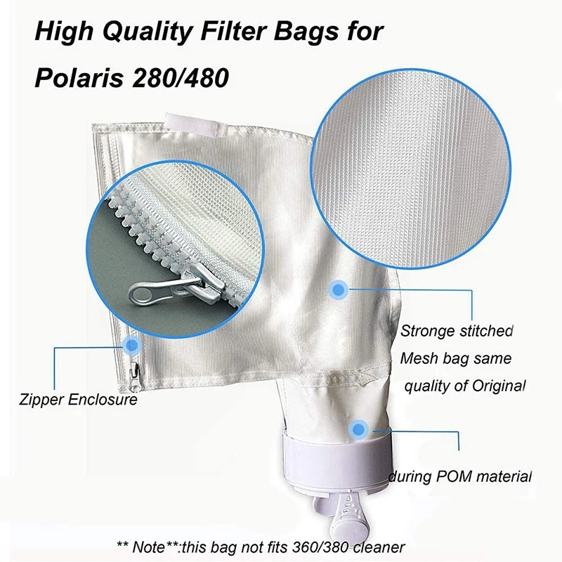 3PCS Zippered Bag Replacement Fits for Polaris 280,480 Pool Cleaner All Purpose Filter Bag Swimming Pool Cleaner Bags
3PCS Zippered Bag Replacement Fits for Polaris 280,480 Pool Cleaner All Purpose Filter Bag Swimming Pool Cleaner Bags