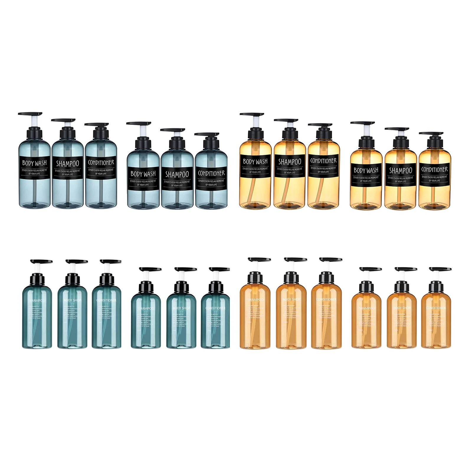 3pcs Liquid Soap Dispenser Bottle Set Shampoo Body Wash Shower Gel Bottle Outdoor Travel Empty Bottle Set 300/500ml with Label
3pcs Liquid Soap Dispenser Bottle Set Shampoo Body Wash Shower Gel Bottle Outdoor Travel Empty Bottle Set 300/500ml with Label