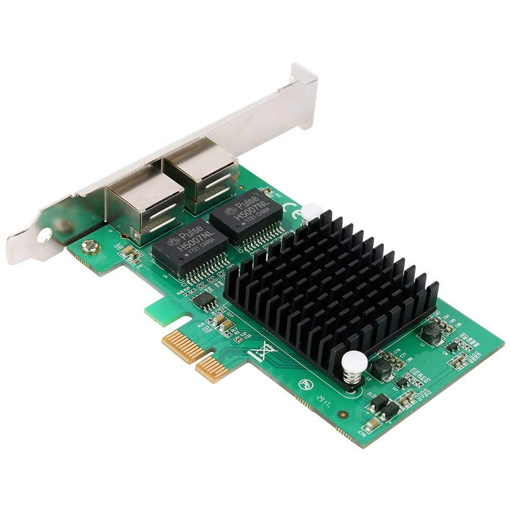 Gigabit Ethernet Pci-E сетевой контроллер карты 10/100/1000 Мбит/с Rj45 X2 на 2-портный Dual Порты и
