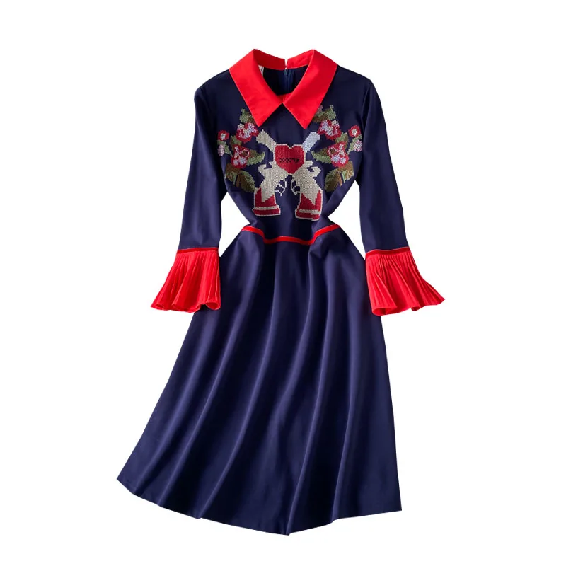 cultivate morality show thin spring French horn sleeve lapel dress a-line in the high-end western style dress
cultivate morality show thin spring French horn sleeve lapel dress a-line in the high-end western style dress