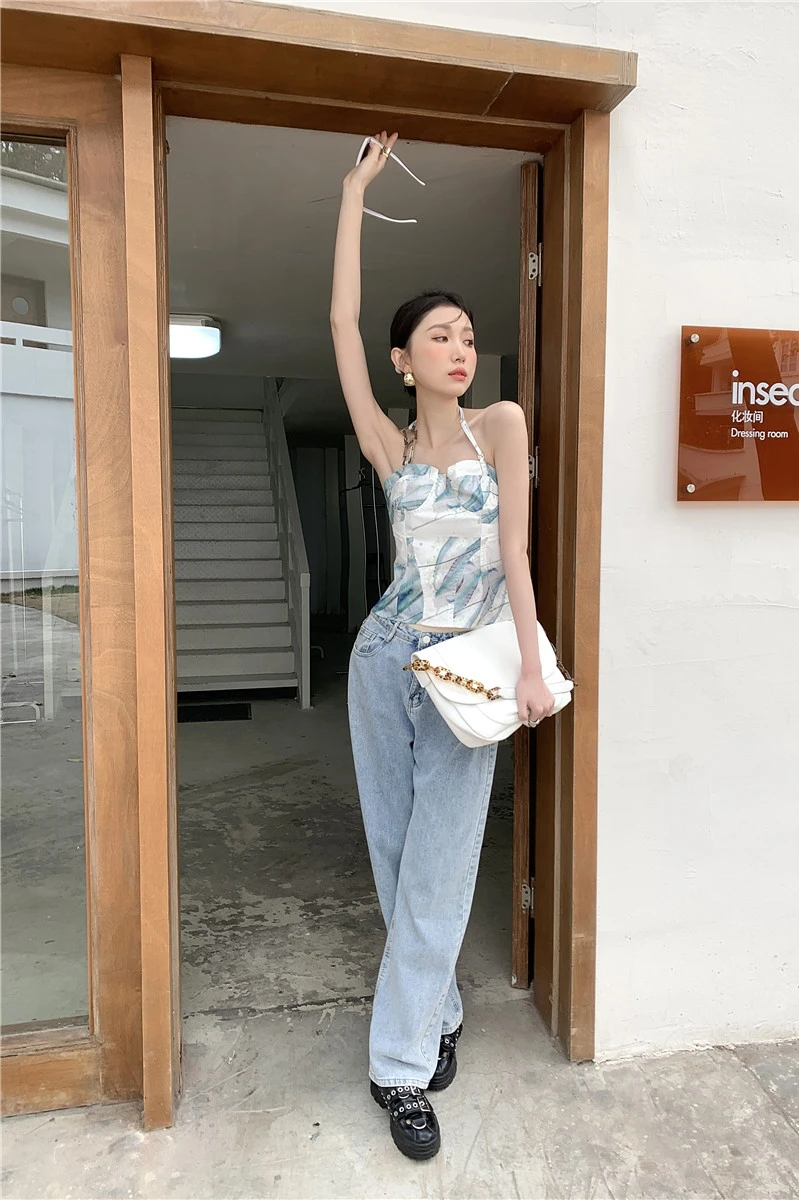 All-match printed metal stitching crop tops off shoulder sleeveless colorblock tank top 2021 summer new camis for women ins
All-match printed metal stitching crop tops off shoulder sleeveless colorblock tank top 2021 summer new camis for women ins