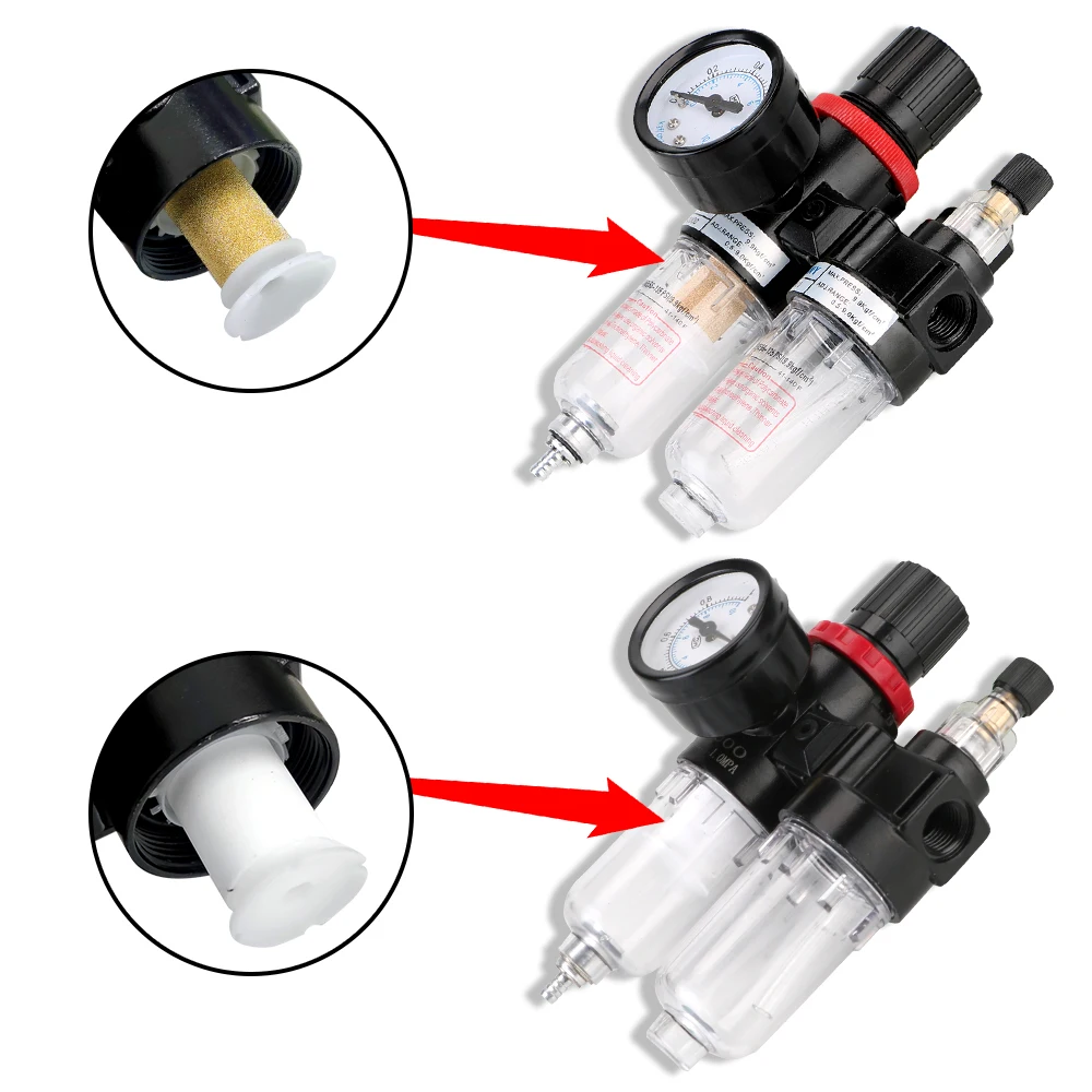 Air Compressor Air Treatment Unit AFC 2000 Regulator Trap AFR 2000+AL 2000 G1/4" Oil Water Separation Meter
Air Compressor Air Treatment Unit AFC 2000 Regulator Trap AFR 2000+AL 2000 G1/4" Oil Water Separation Meter