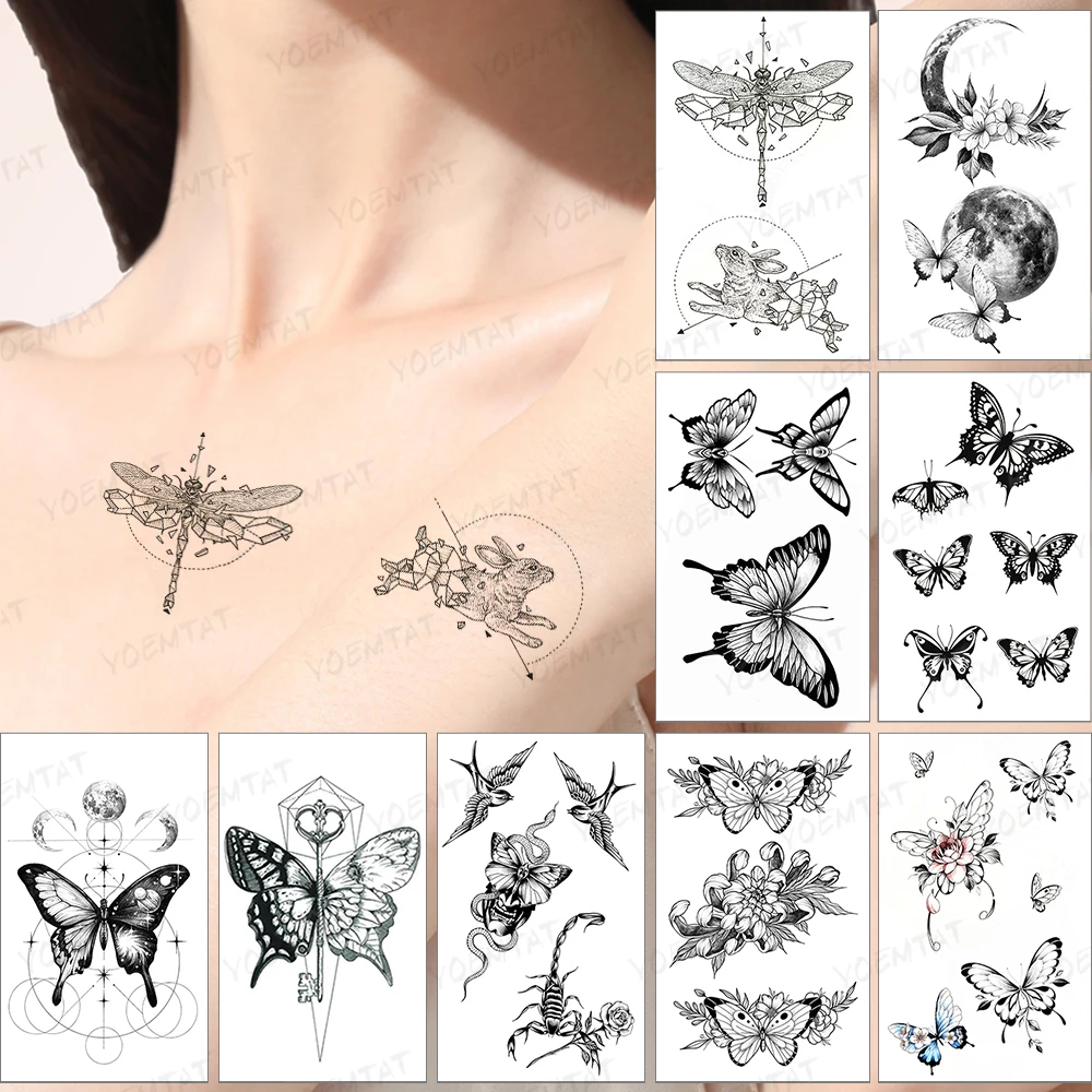 Waterproof Temporary Tattoo Sticker Geometric Dragonfly Wings Rabbit Dotted Line Tatoo Foot Ankle Woman Man Child Body Art
Waterproof Temporary Tattoo Sticker Geometric Dragonfly Wings Rabbit Dotted Line Tatoo Foot Ankle Woman Man Child Body Art