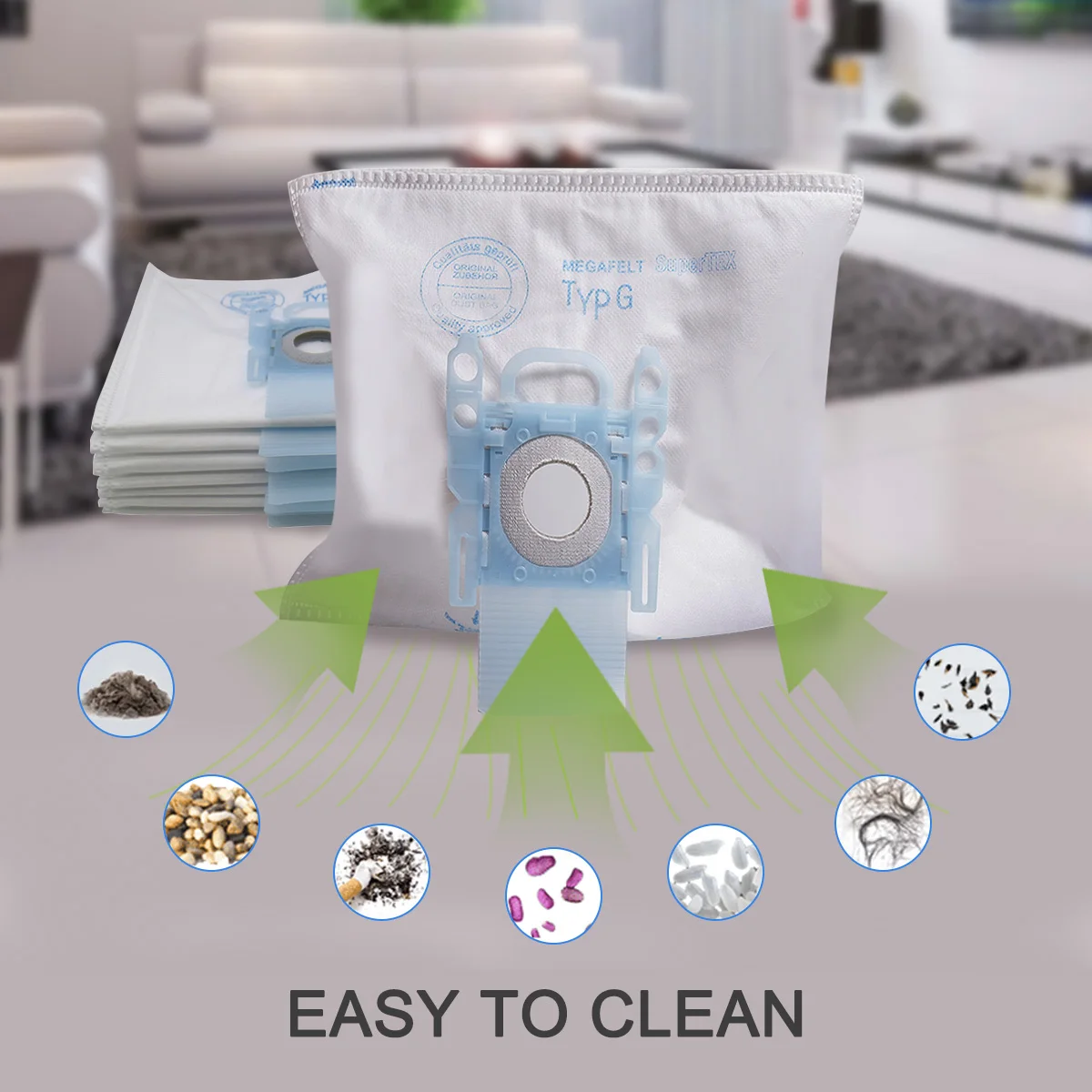 NEW! Cloth Dust Filter Bag for Bosch & Siemens BSG6 BSGL BSG7 3126GB GL30 Type G Vacuum Cleaner Spare Parts Accessories
NEW! Cloth Dust Filter Bag for Bosch & Siemens BSG6 BSGL BSG7 3126GB GL30 Type G Vacuum Cleaner Spare Parts Accessories